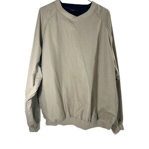 Greg Norman Long Sleeve Golf Pullover V Neck Lightweight Rain Wind Resistant Lg